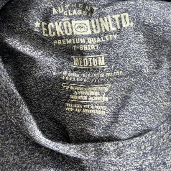 ECKO Shirt Mens Medium Vandals For Hire Skate Skater Tee Heather Blue Y2K - Picture 8 of 9